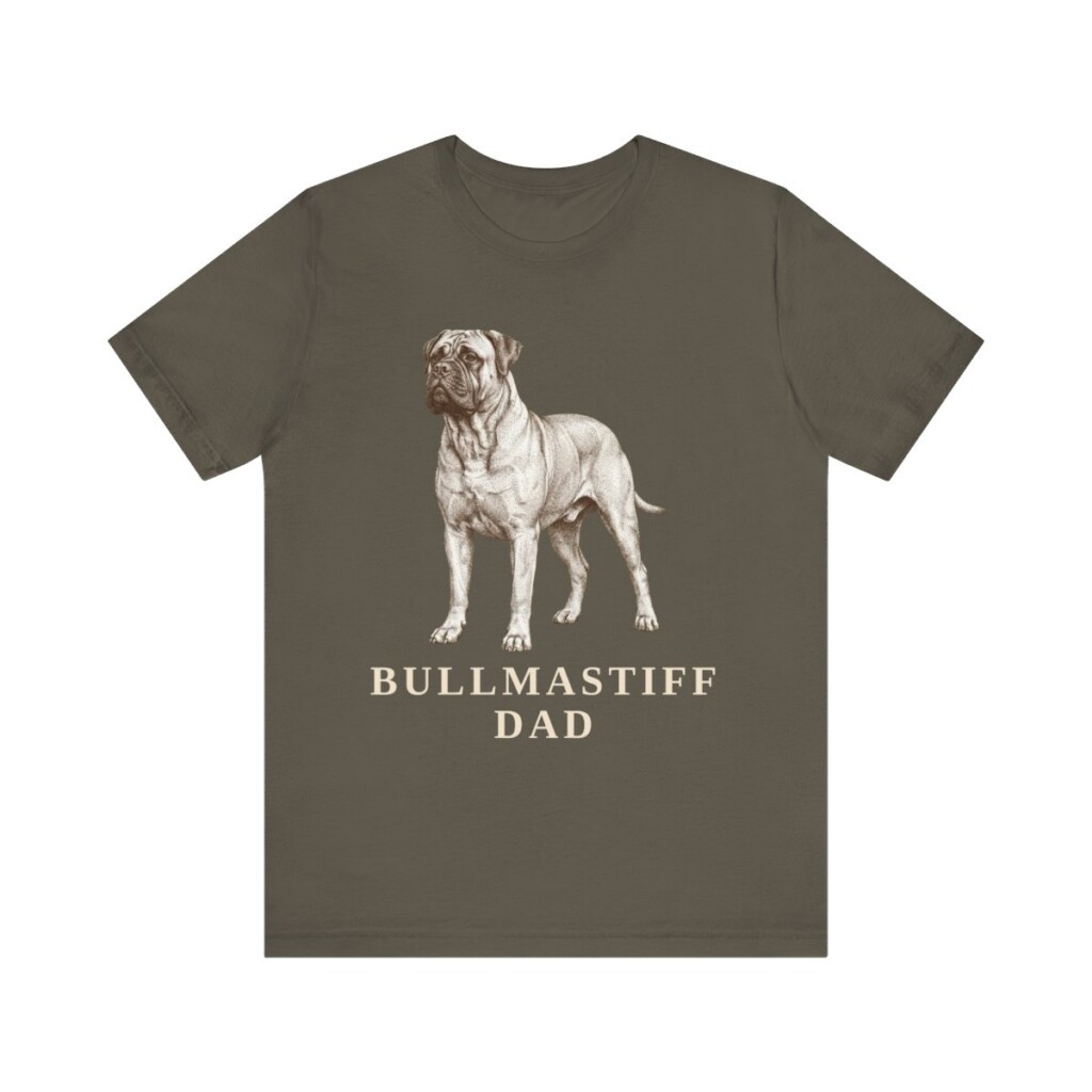 Bullmastiff Dad Shirt, Vintage Dog Sketch Tee, Dog Dad Gift Bullmastiff Dad Shirt, Vintage Dog Sketch Tee, Dog Dad Gift