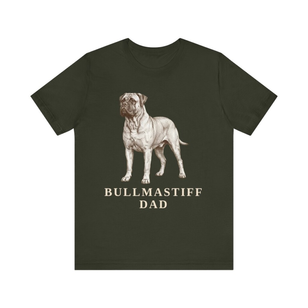 Bullmastiff Dad Shirt, Vintage Dog Sketch Tee, Dog Dad Gift Bullmastiff Dad Shirt, Vintage Dog Sketch Tee, Dog Dad Gift