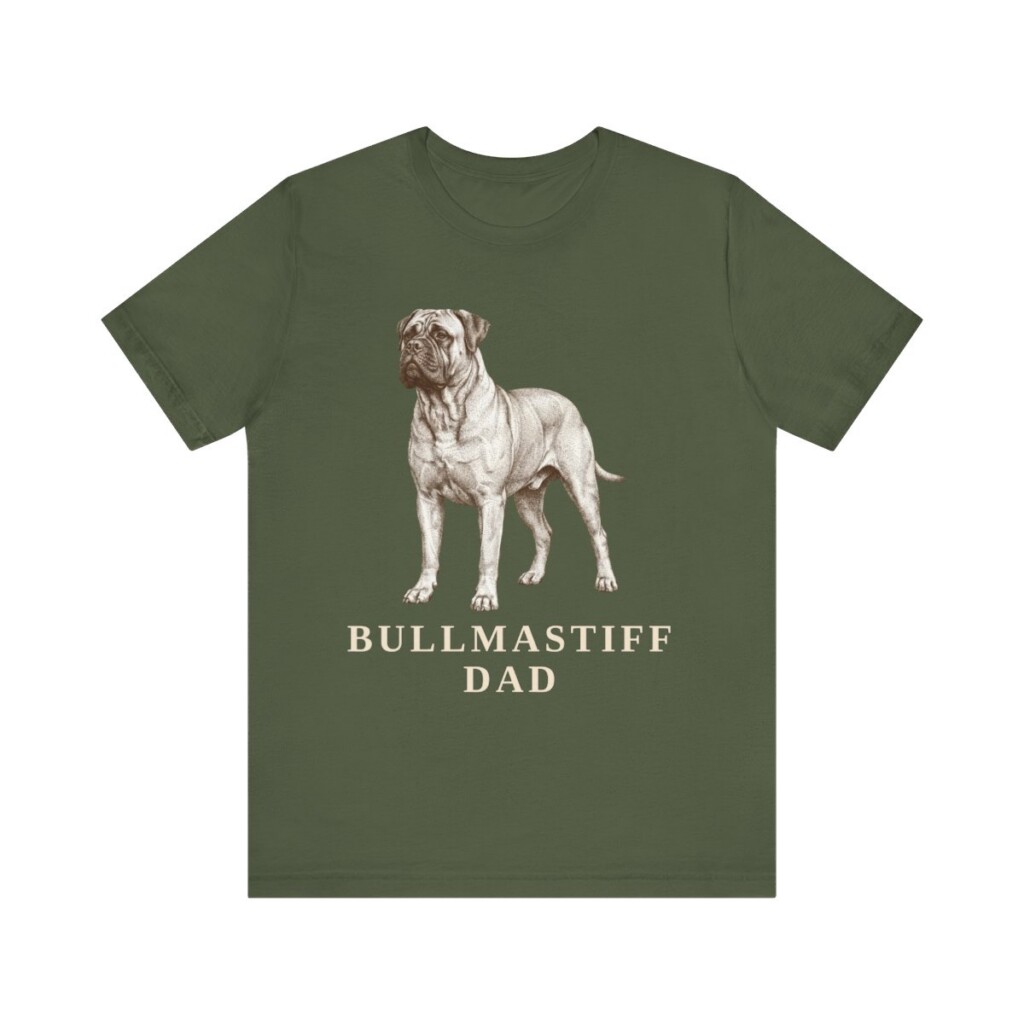 Bullmastiff Dad Shirt, Vintage Dog Sketch Tee, Dog Dad Gift Bullmastiff Dad Shirt, Vintage Dog Sketch Tee, Dog Dad Gift
