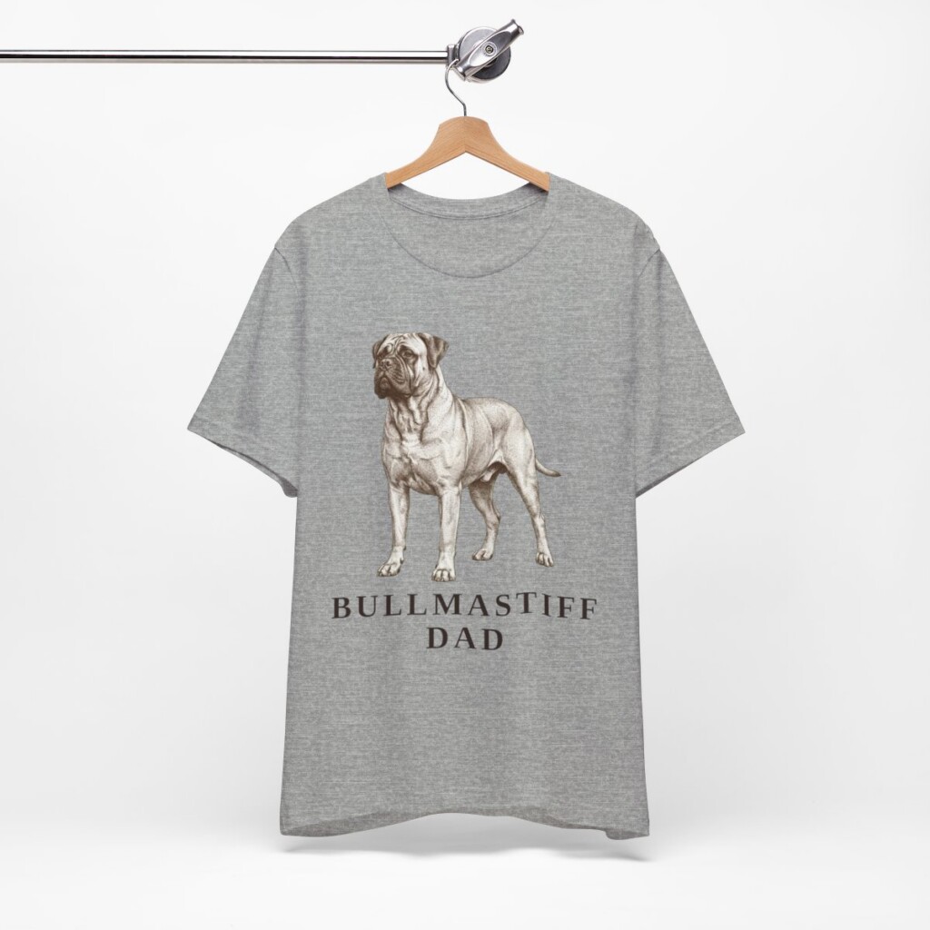 Bullmastiff Dad Shirt, Vintage Dog Sketch Tee, Dog Dad Gift Bullmastiff Dad Shirt, Vintage Dog Sketch Tee, Dog Dad Gift