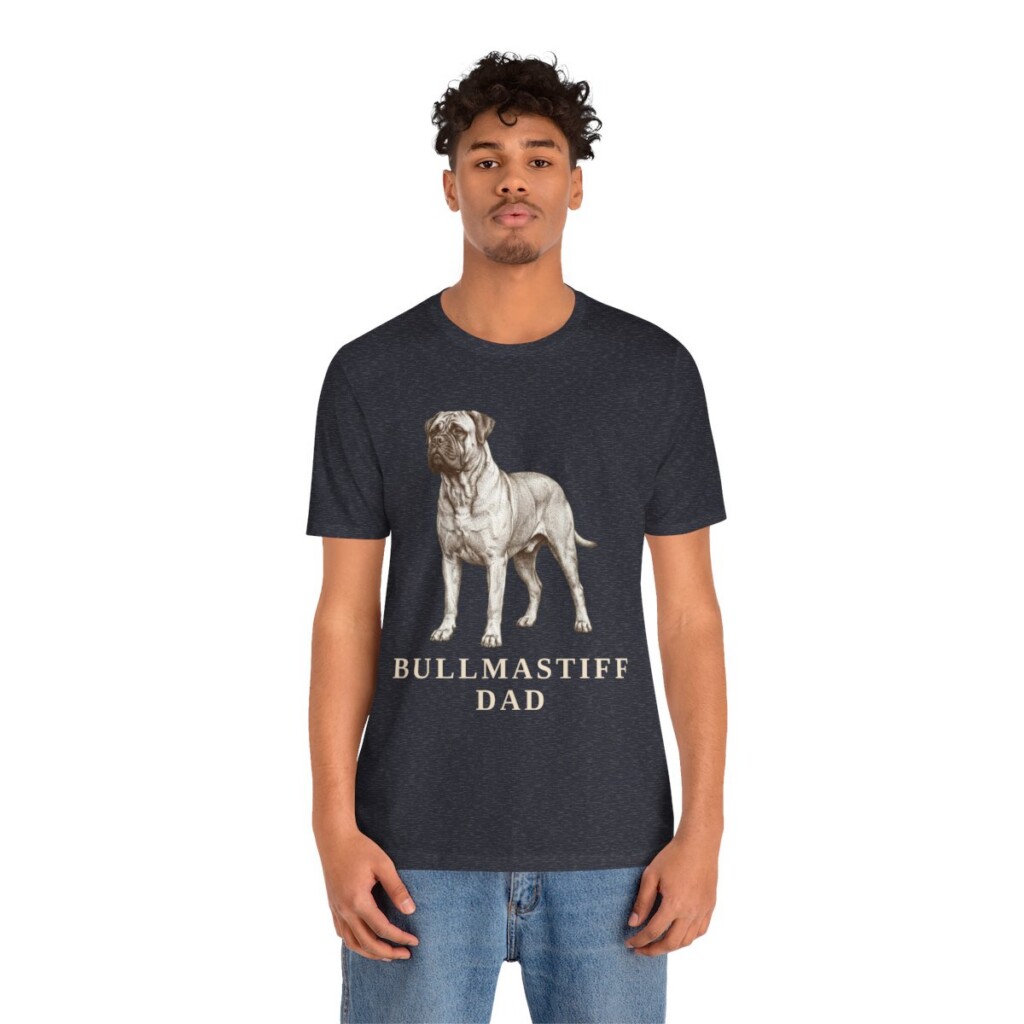 Bullmastiff Dad Shirt, Vintage Dog Sketch Tee, Dog Dad Gift Bullmastiff Dad Shirt, Vintage Dog Sketch Tee, Dog Dad Gift