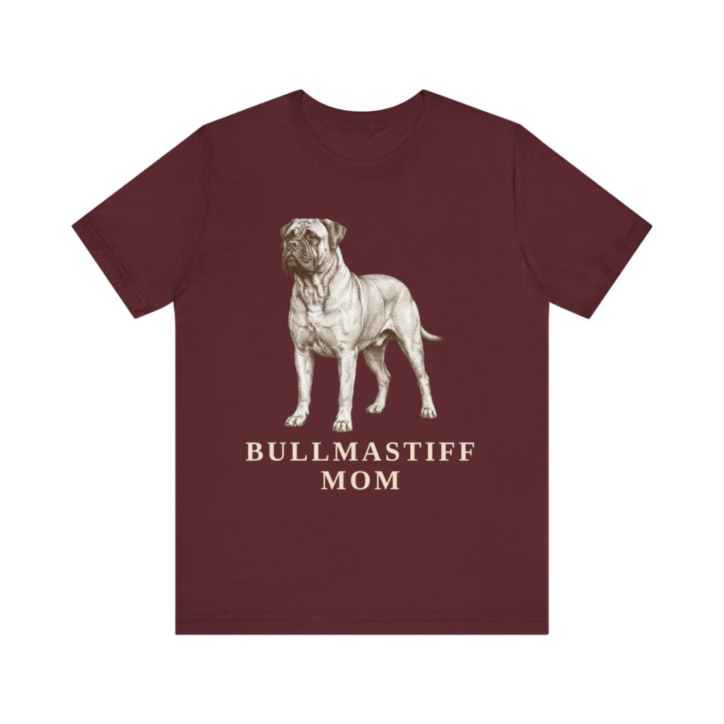 Bullmastiff Mom Shirt, Vintage Dog Sketch Tee, Dog Mom Gift