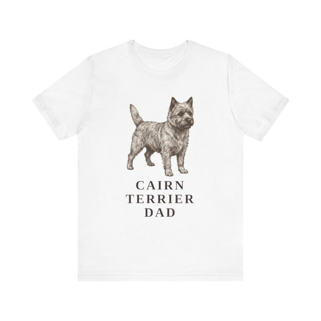Cairn Terrier Dad Shirt, Vintage Dog Sketch Tee, Dog Dad Gift Cairn Terrier Dad Shirt, Vintage Dog Sketch Tee, Dog Dad Gift