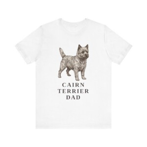 Cairn Terrier Dad Shirt, Vintage Dog Sketch Tee, Dog Dad Gift