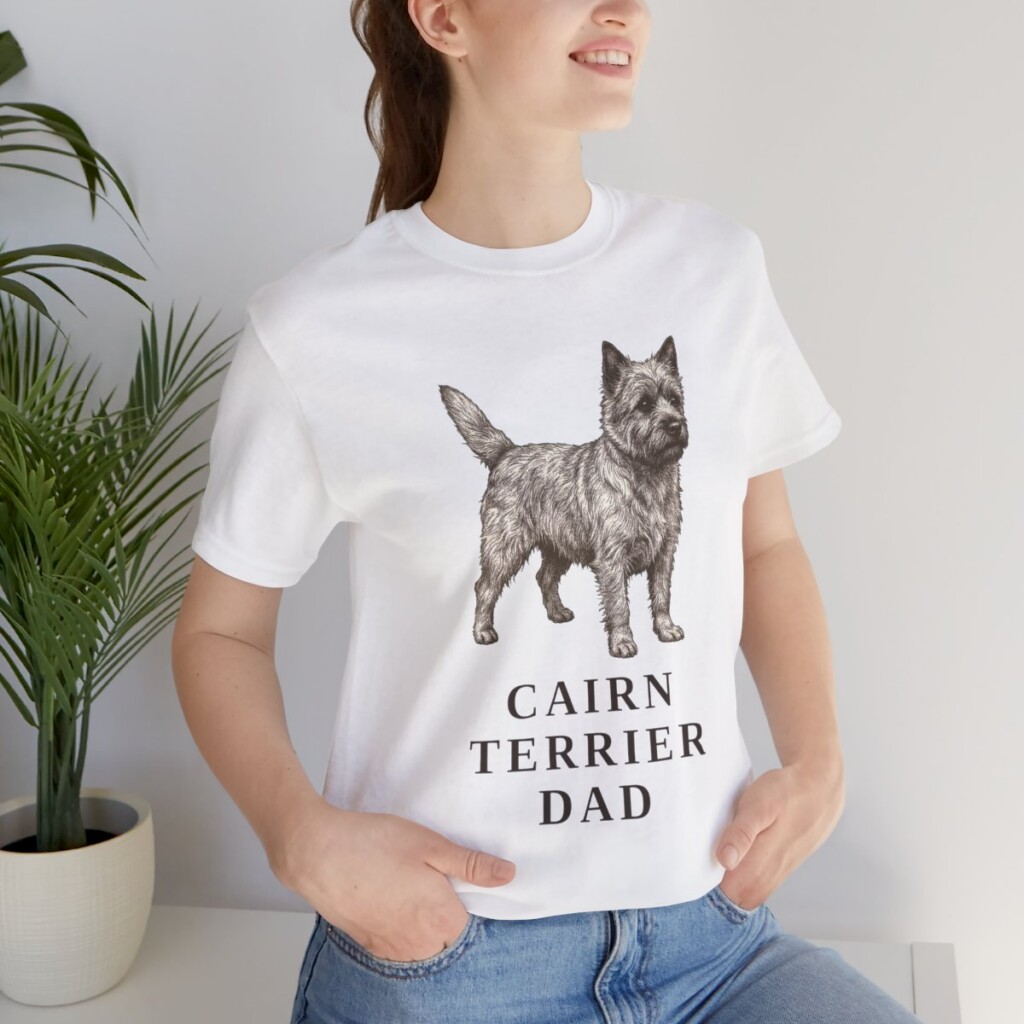 Cairn Terrier Dad Shirt, Vintage Dog Sketch Tee, Dog Dad Gift Cairn Terrier Dad Shirt, Vintage Dog Sketch Tee, Dog Dad Gift
