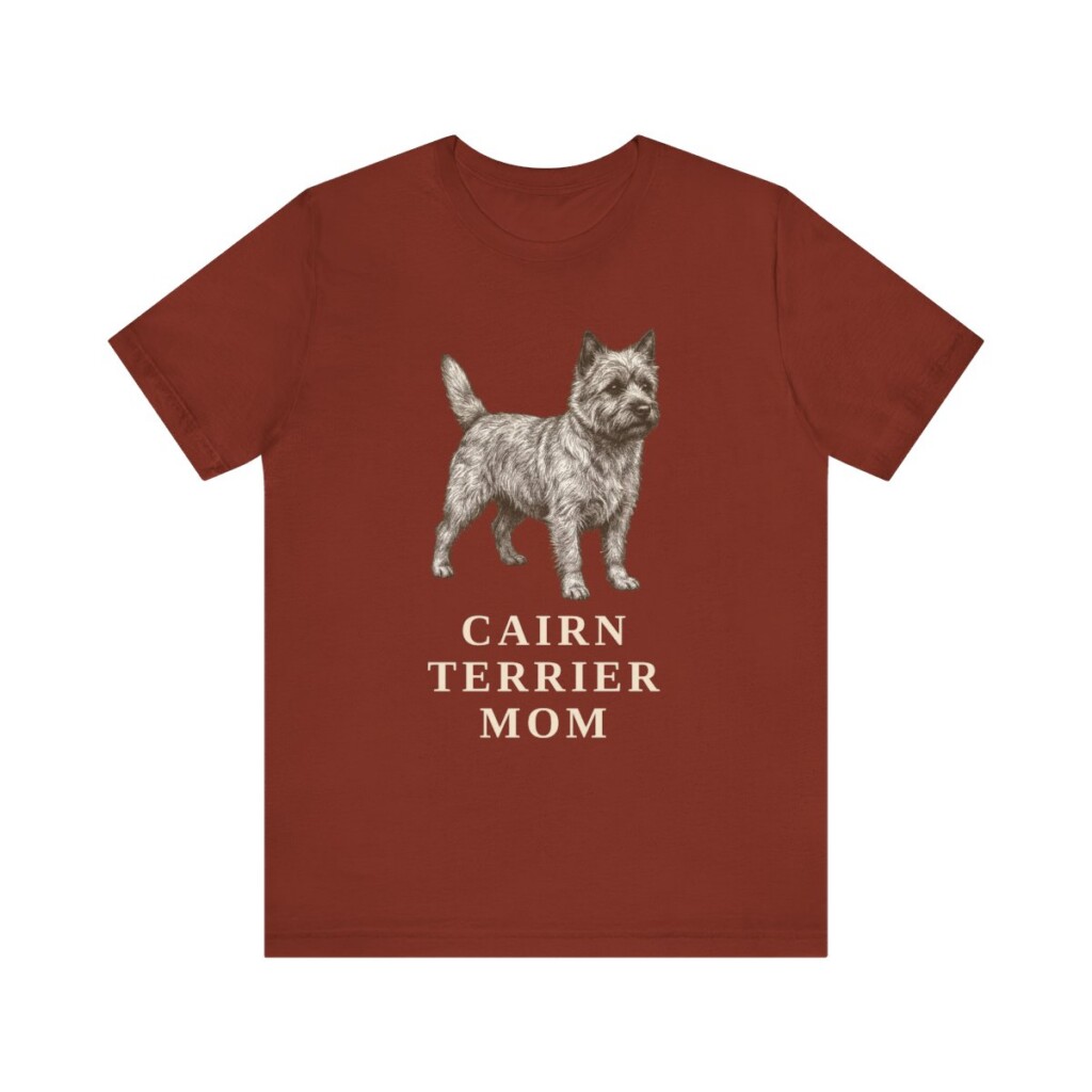 Cairn Terrier Mom Shirt, Vintage Dog Sketch Tee, Dog Mom Gift