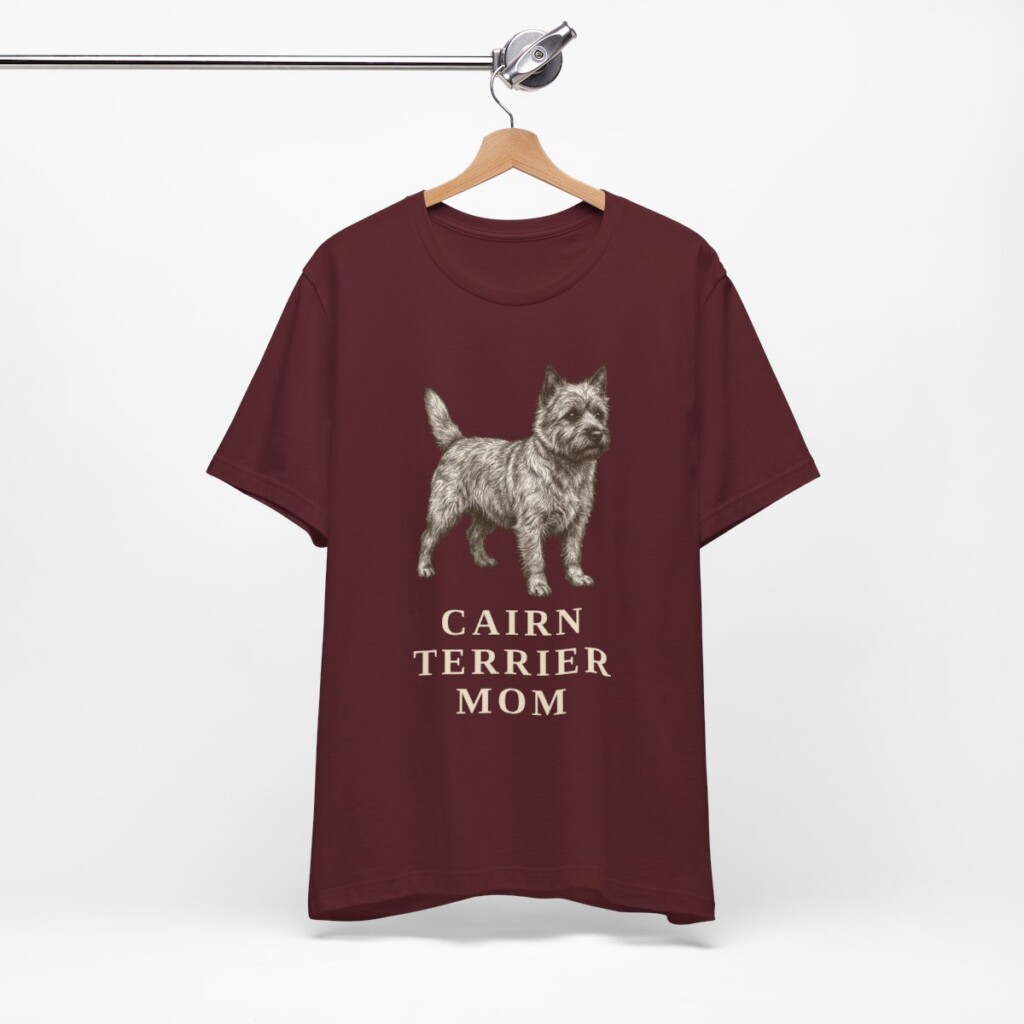 Cairn Terrier Mom Shirt, Vintage Dog Sketch Tee, Dog Mom Gift