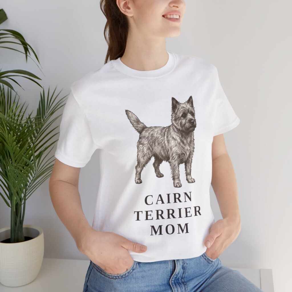 Cairn Terrier Mom Shirt, Vintage Dog Sketch Tee, Dog Mom Gift