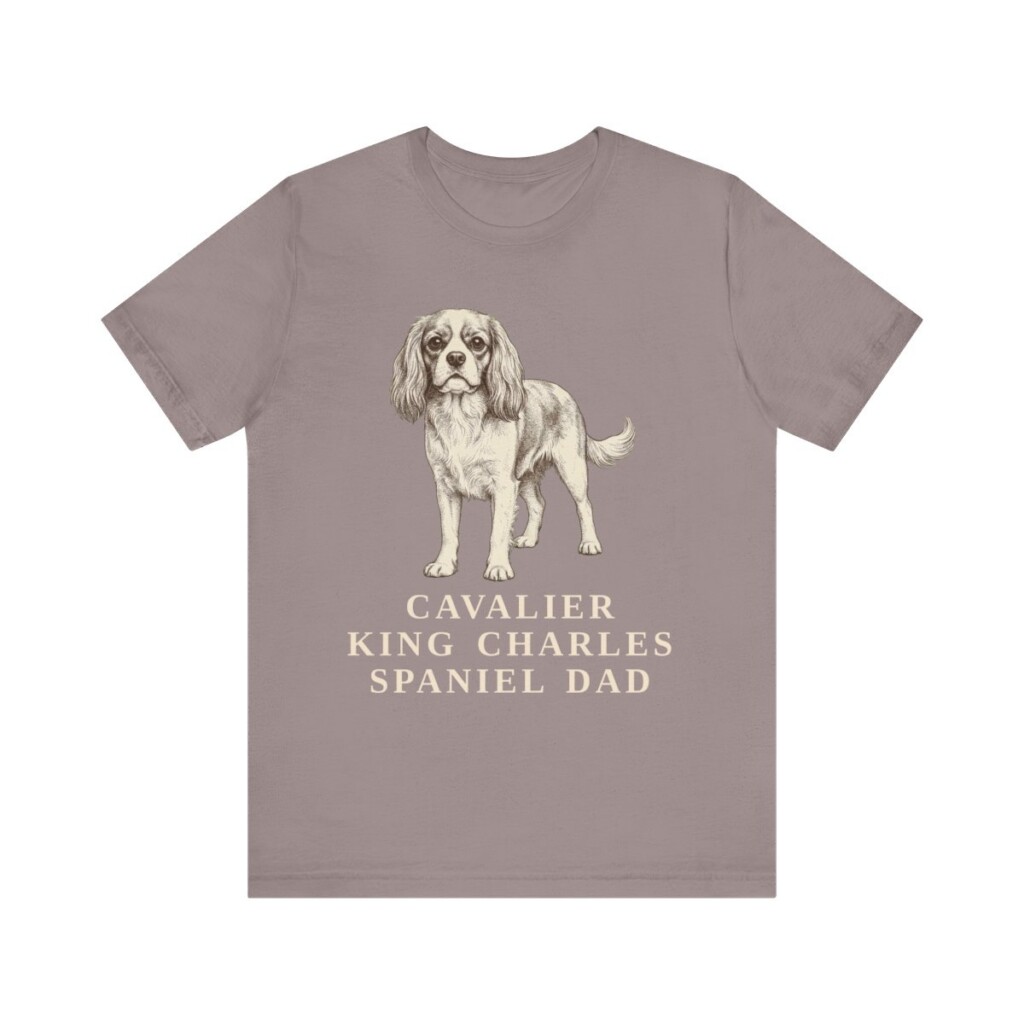 Cavalier King Charles Spaniel Dad Shirt, Vintage Dog Sketch Tee, Dog Dad Gift