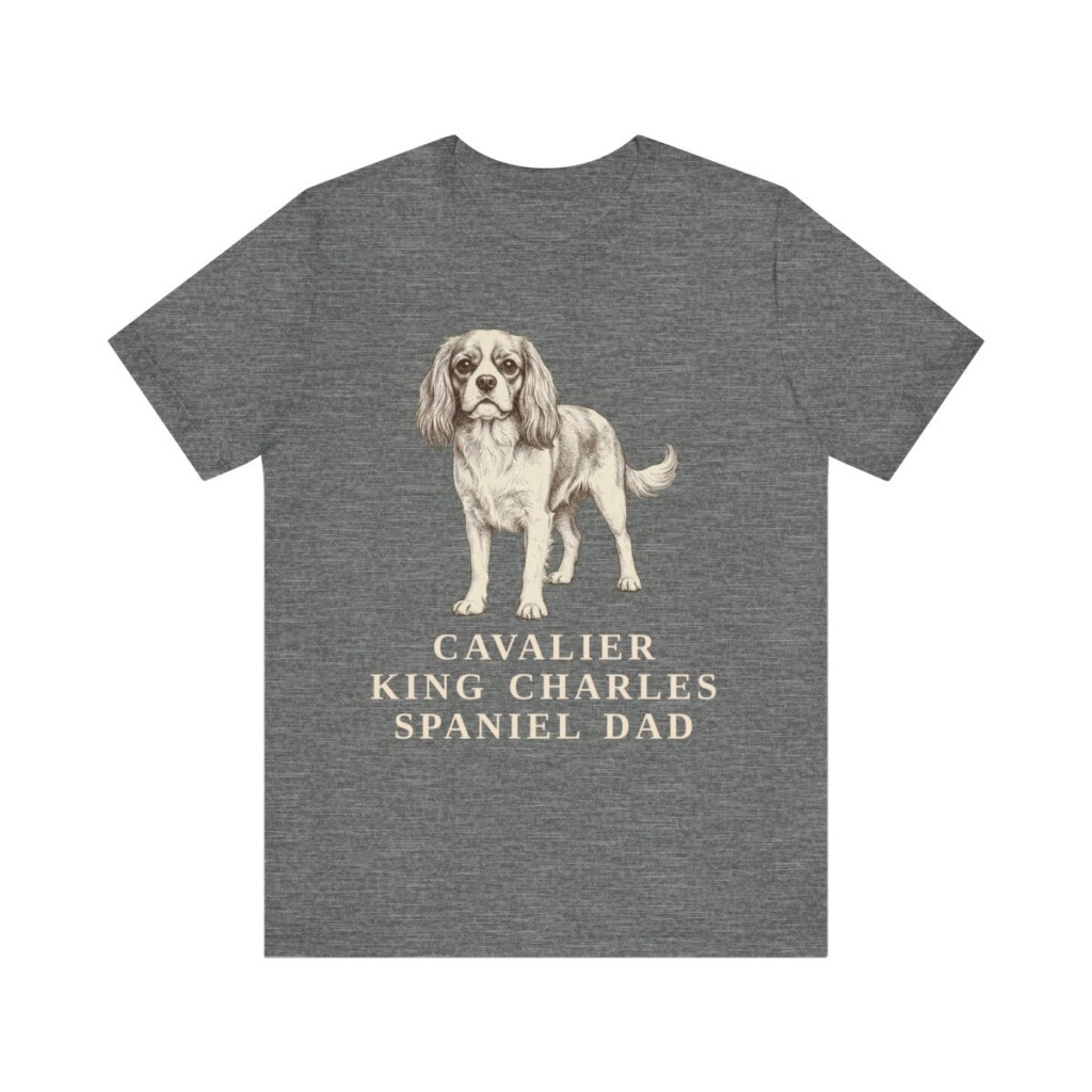Cavalier King Charles Spaniel Dad Shirt, Vintage Dog Sketch Tee, Dog Dad Gift