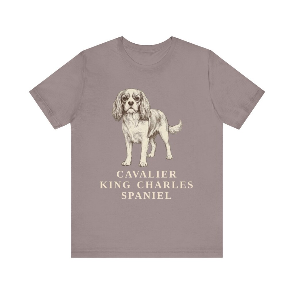 Cavalier King Charles Spaniel Lover Shirt, Vintage Dog Sketch Tee, Dog Lover Gift
