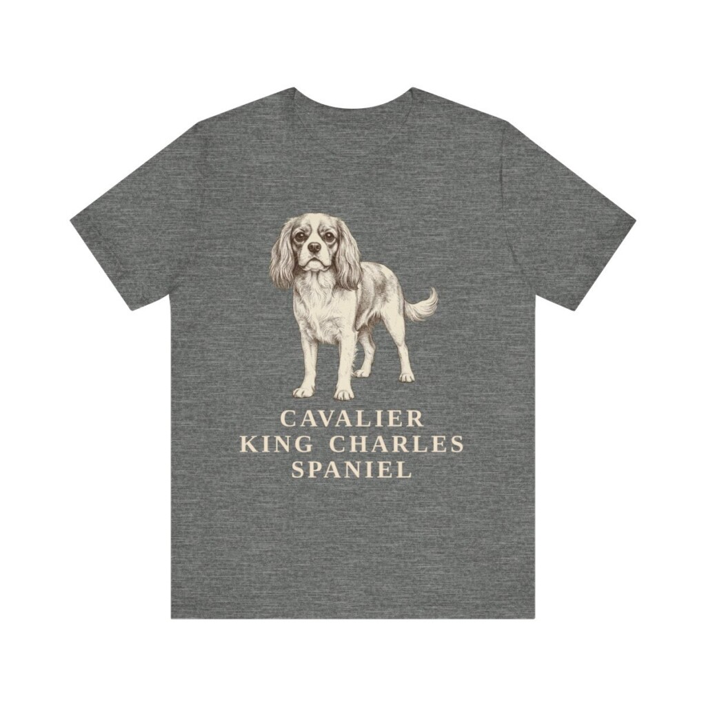 Cavalier King Charles Spaniel Lover Shirt, Vintage Dog Sketch Tee, Dog Lover Gift