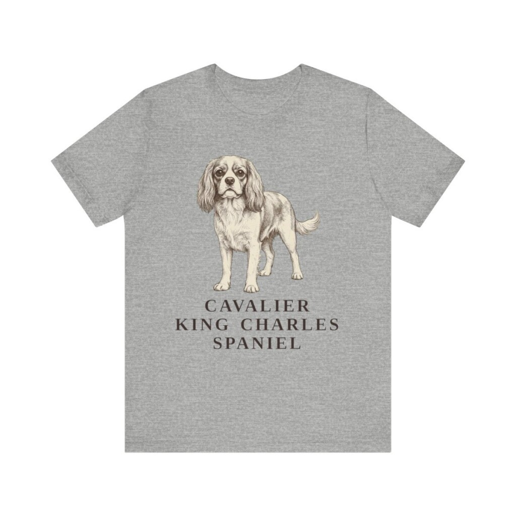 Cavalier King Charles Spaniel Lover Shirt, Vintage Dog Sketch Tee, Dog Lover Gift