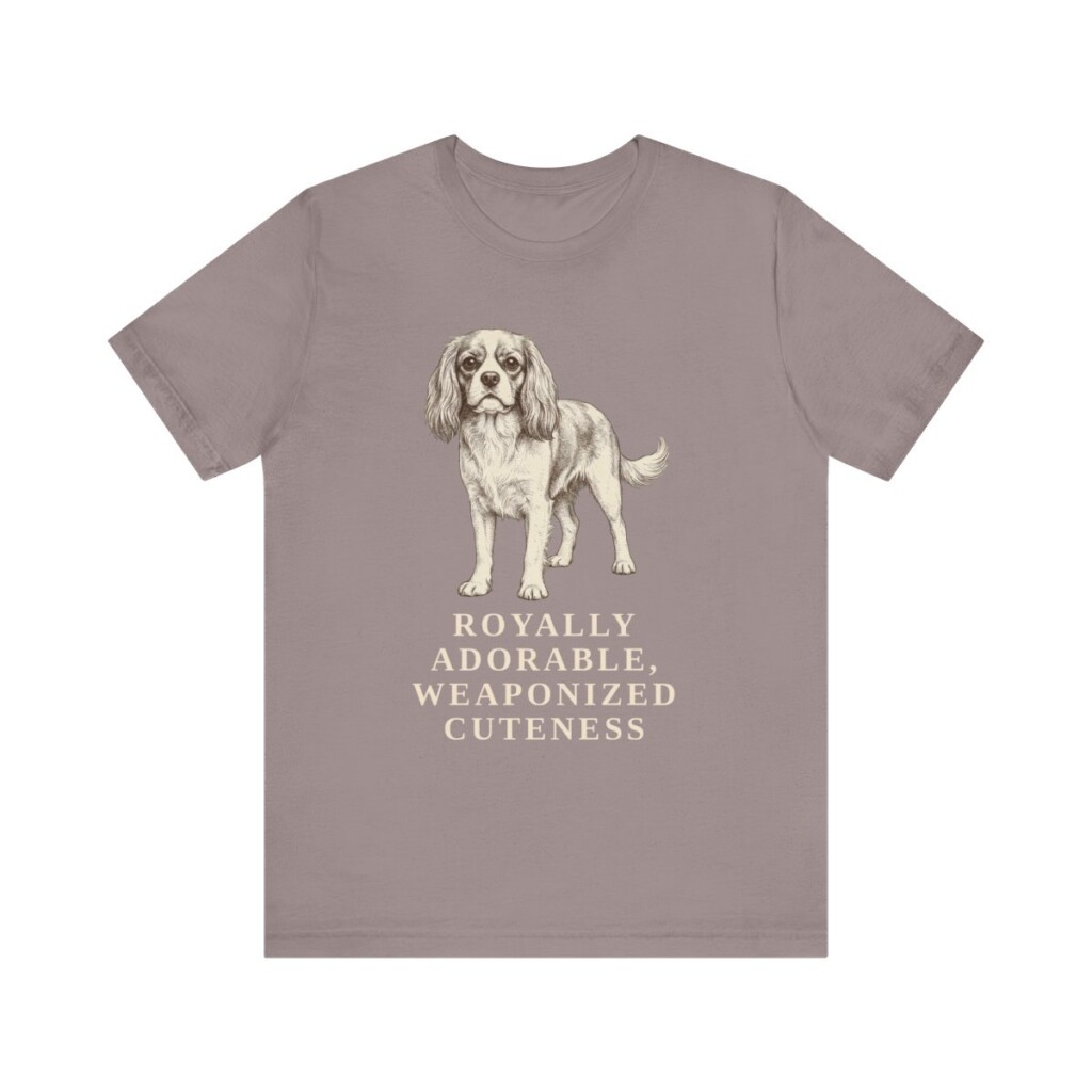Cavalier King Charles Spaniel Humor Shirt, Vintage Dog Sketch Tee, Dog Humor Gift