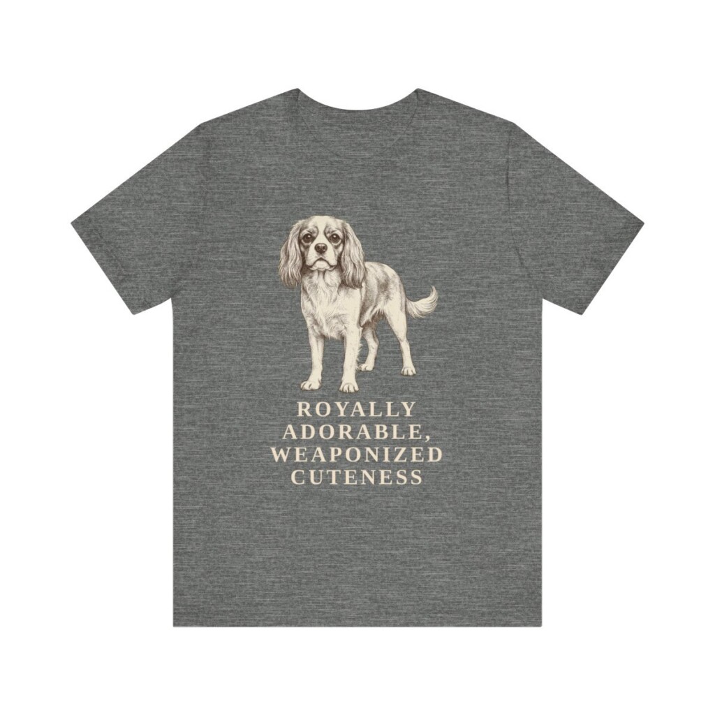 Cavalier King Charles Spaniel Humor Shirt, Vintage Dog Sketch Tee, Dog Humor Gift
