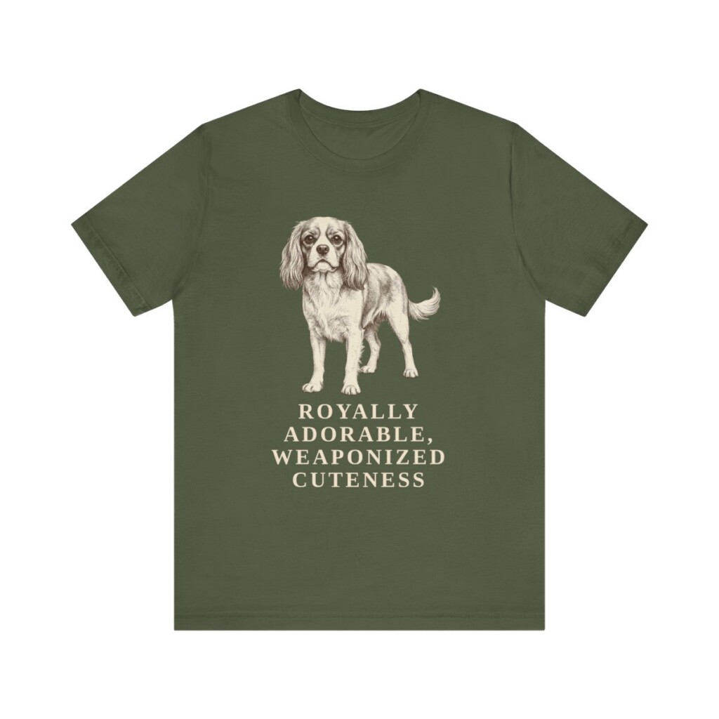 Cavalier King Charles Spaniel Humor Shirt, Vintage Dog Sketch Tee, Dog Humor Gift