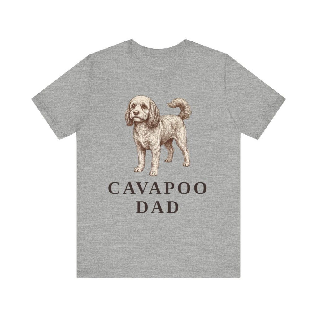 Cavapoo Dad Shirt, Vintage Dog Sketch Tee, Dog Dad Gift
