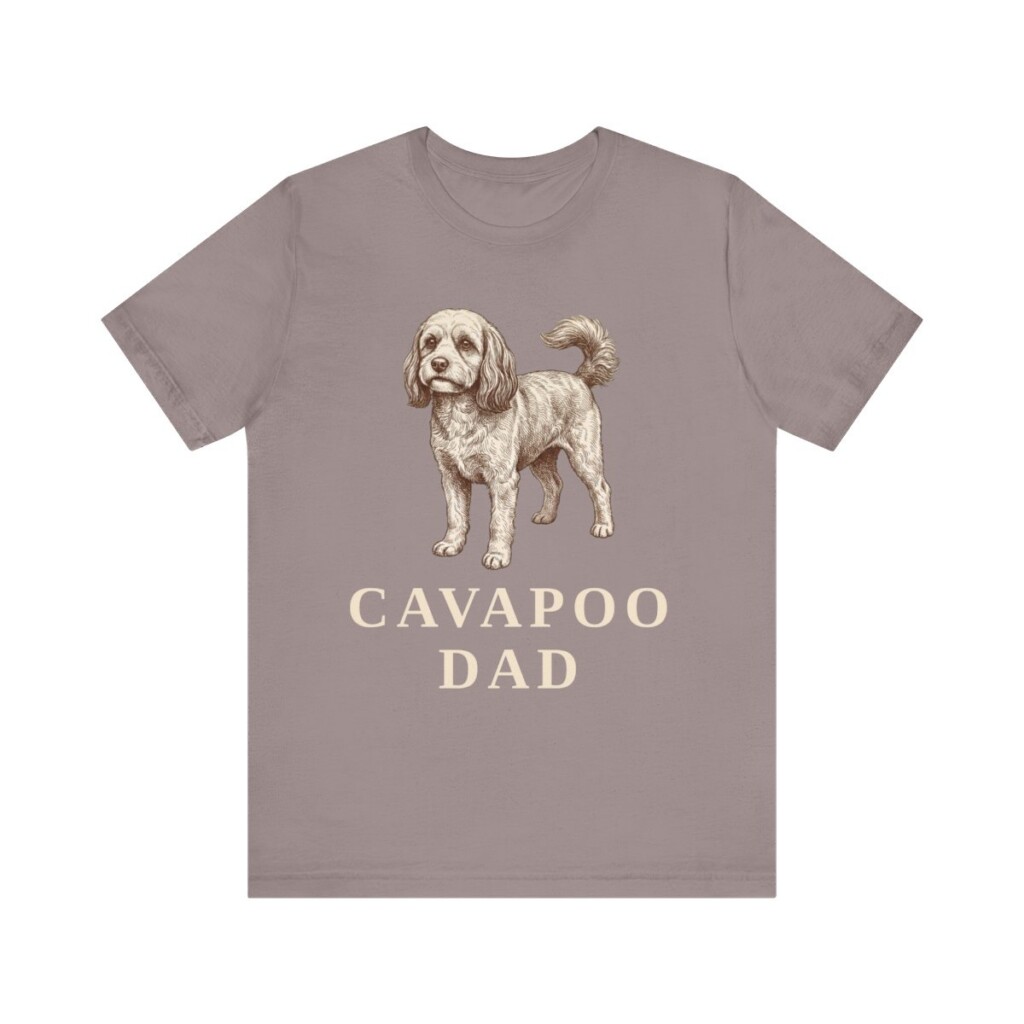 Cavapoo Dad Shirt, Vintage Dog Sketch Tee, Dog Dad Gift