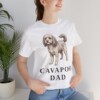Cavapoo Dad Shirt, Vintage Dog Sketch Tee, Dog Dad Gift