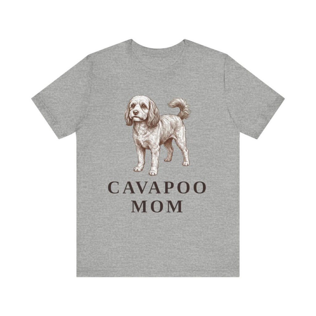 Cavapoo Mom Shirt, Vintage Dog Sketch Tee, Dog Mom Gift