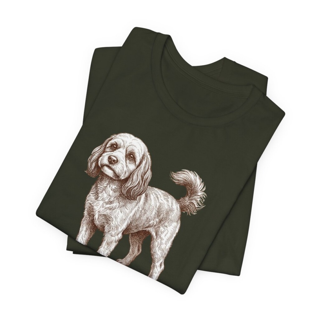 Cavapoo Mom Shirt, Vintage Dog Sketch Tee, Dog Mom Gift