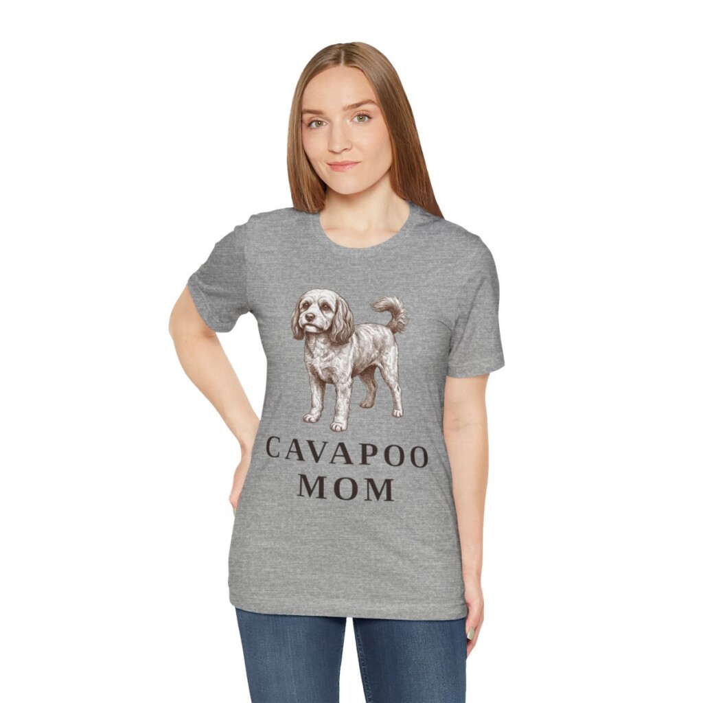 Cavapoo Mom Shirt, Vintage Dog Sketch Tee, Dog Mom Gift