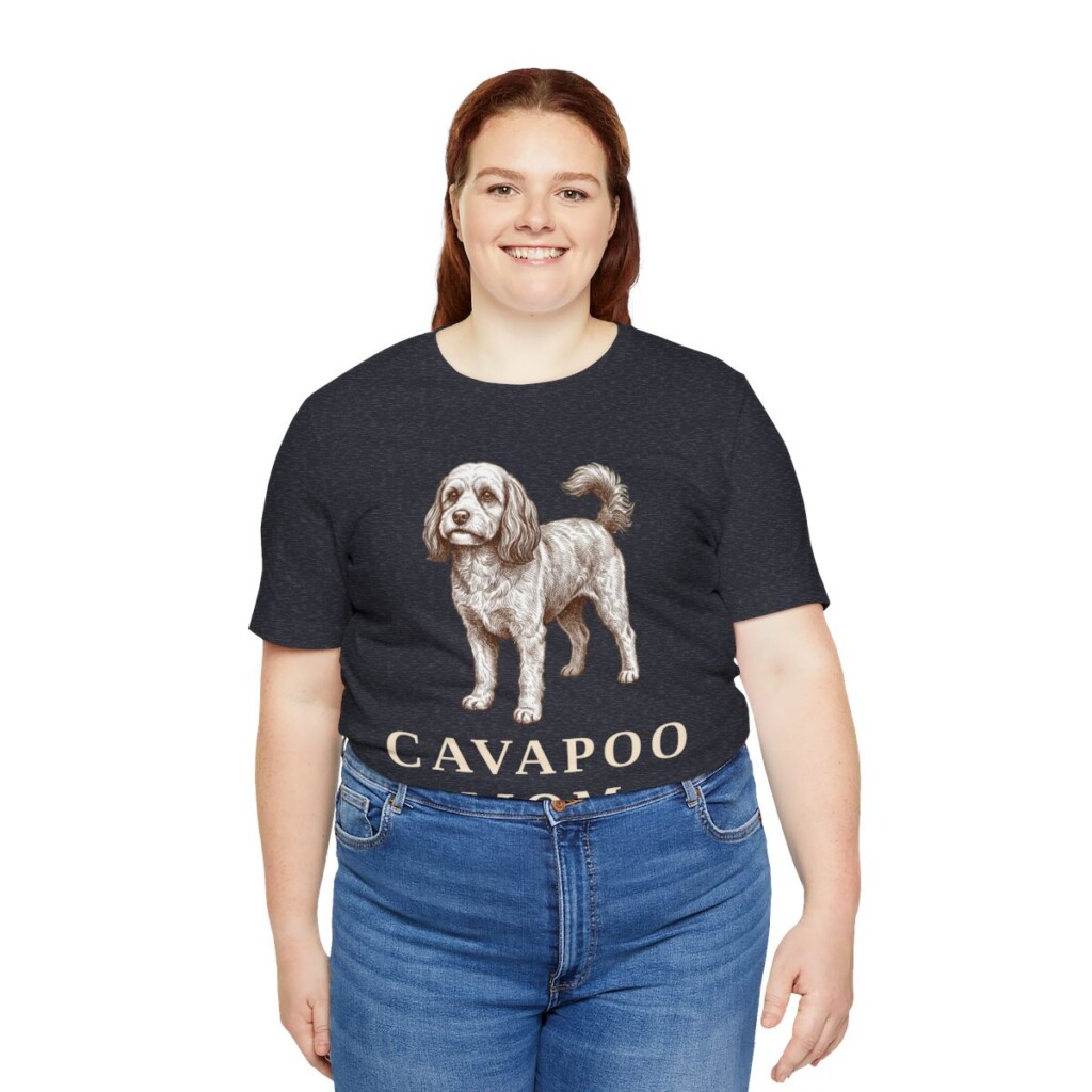 Cavapoo Mom Shirt, Vintage Dog Sketch Tee, Dog Mom Gift