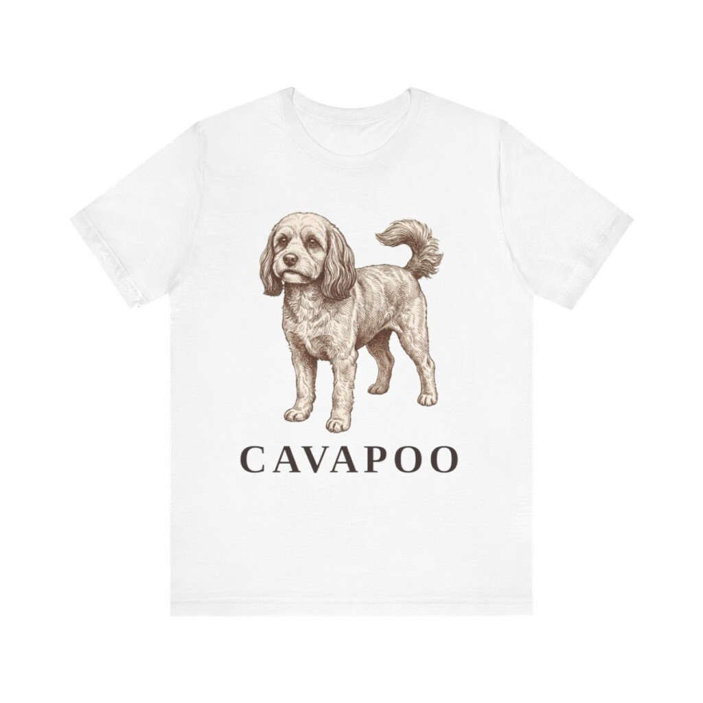 Cavapoo Lover Shirt, Vintage Dog Sketch Tee, Dog Lover Gift