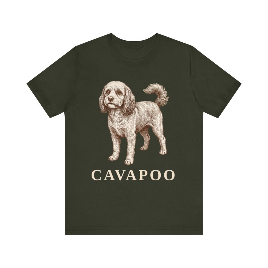 Cavapoo Lover Shirt, Vintage Dog Sketch Tee, Dog Lover Gift