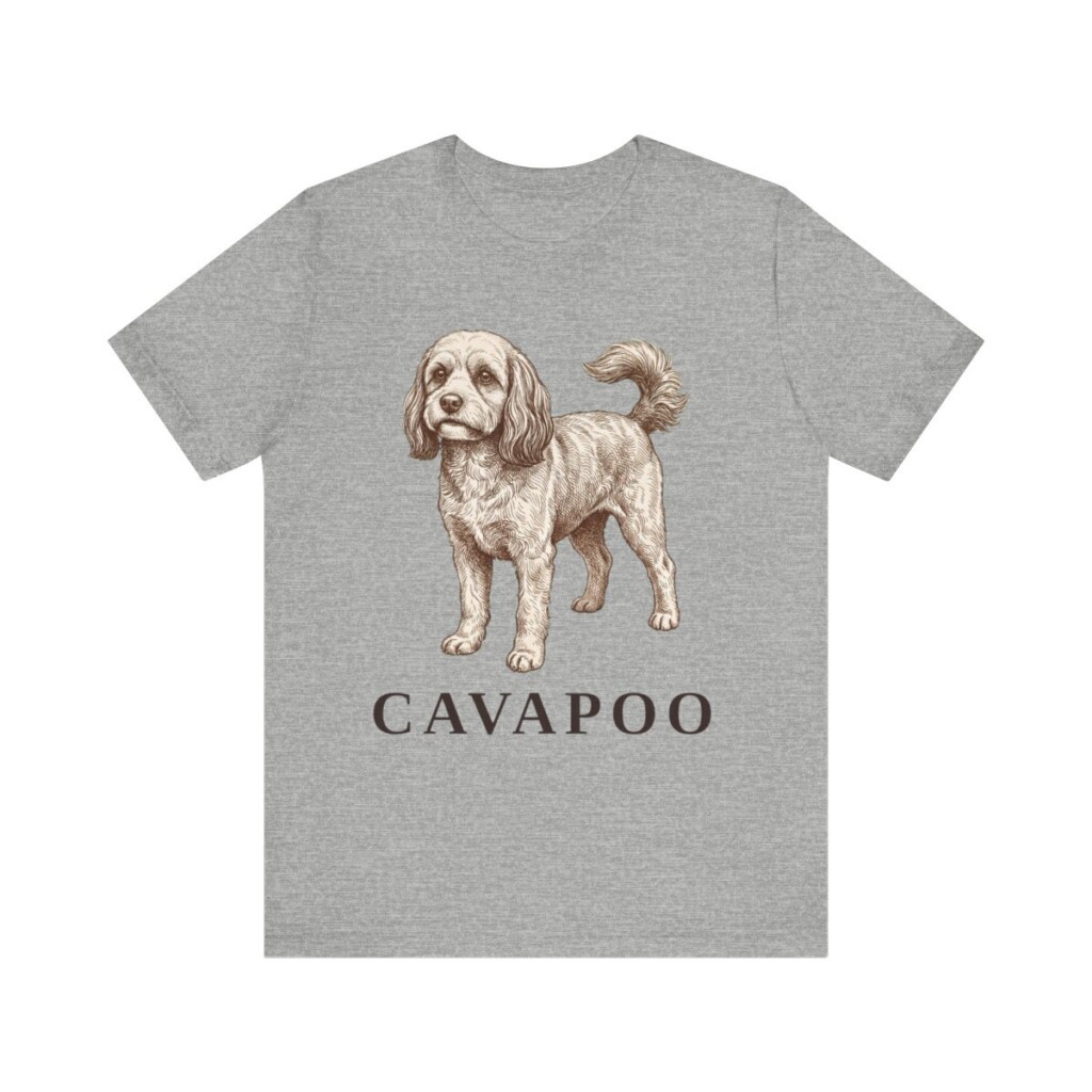 Cavapoo Lover Shirt, Vintage Dog Sketch Tee, Dog Lover Gift