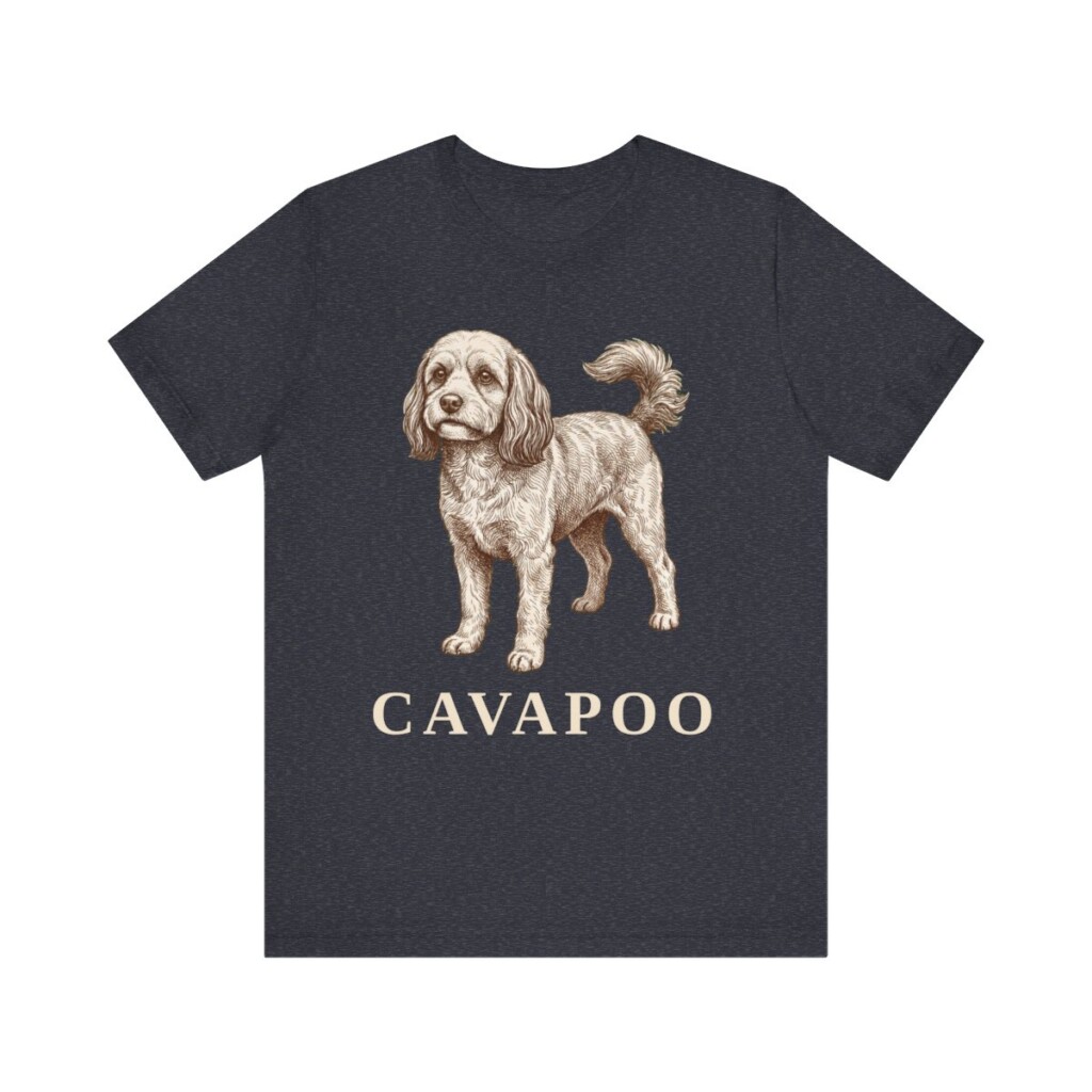 Cavapoo Lover Shirt, Vintage Dog Sketch Tee, Dog Lover Gift