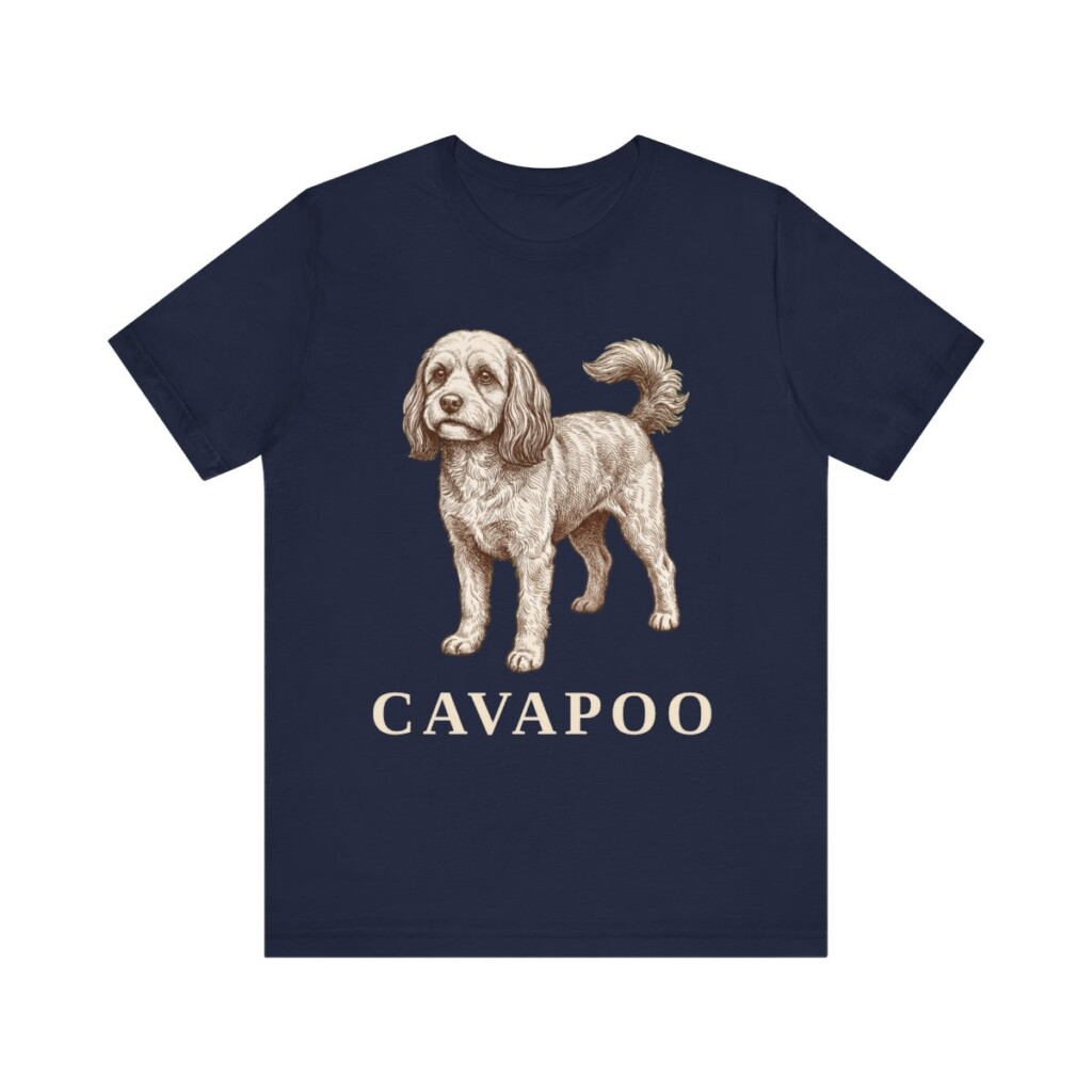 Cavapoo Lover Shirt, Vintage Dog Sketch Tee, Dog Lover Gift