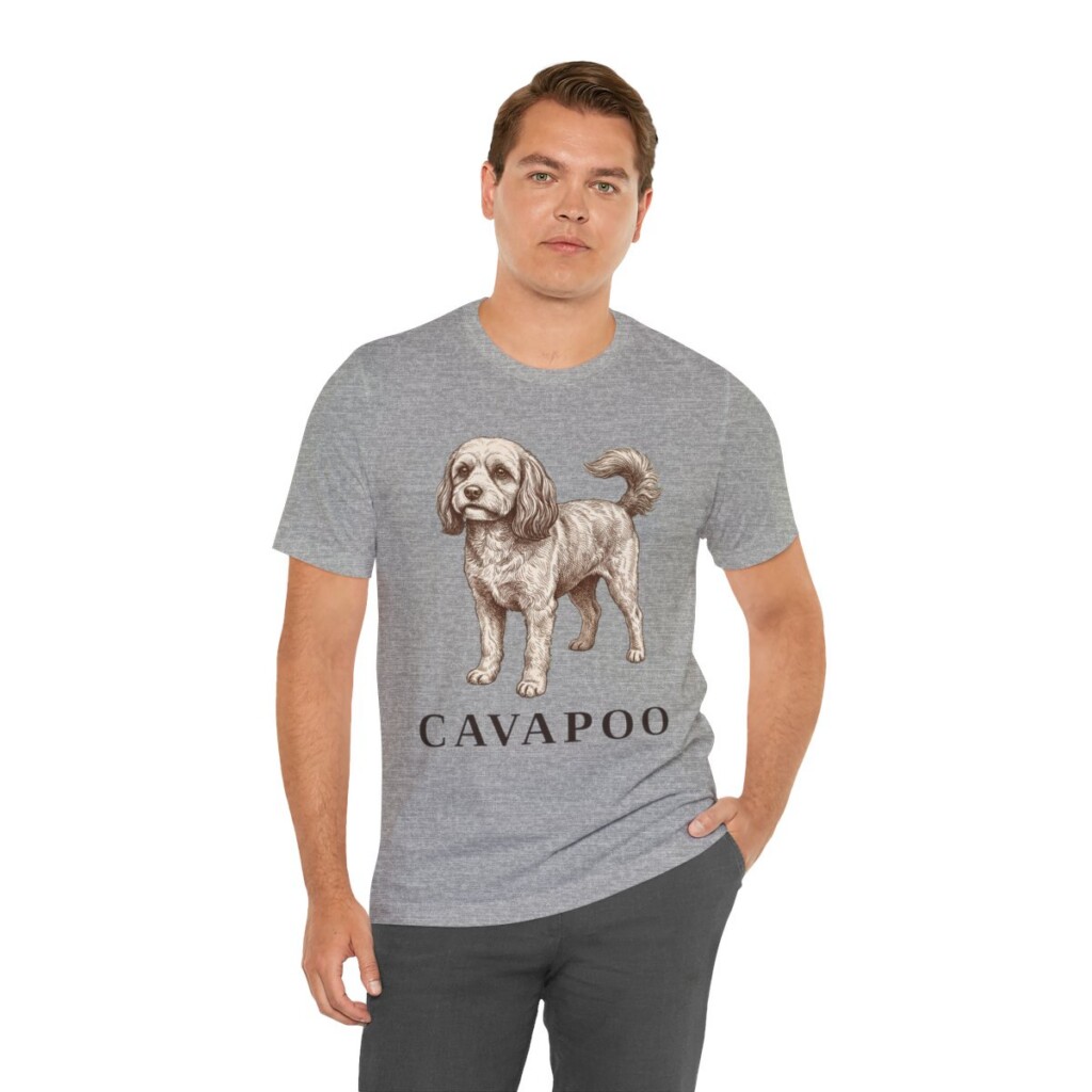 Cavapoo Lover Shirt, Vintage Dog Sketch Tee, Dog Lover Gift