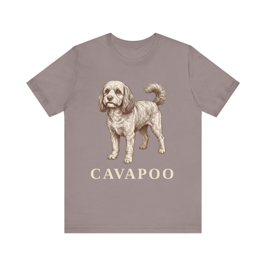 Cavapoo Lover Shirt, Vintage Dog Sketch Tee, Dog Lover Gift