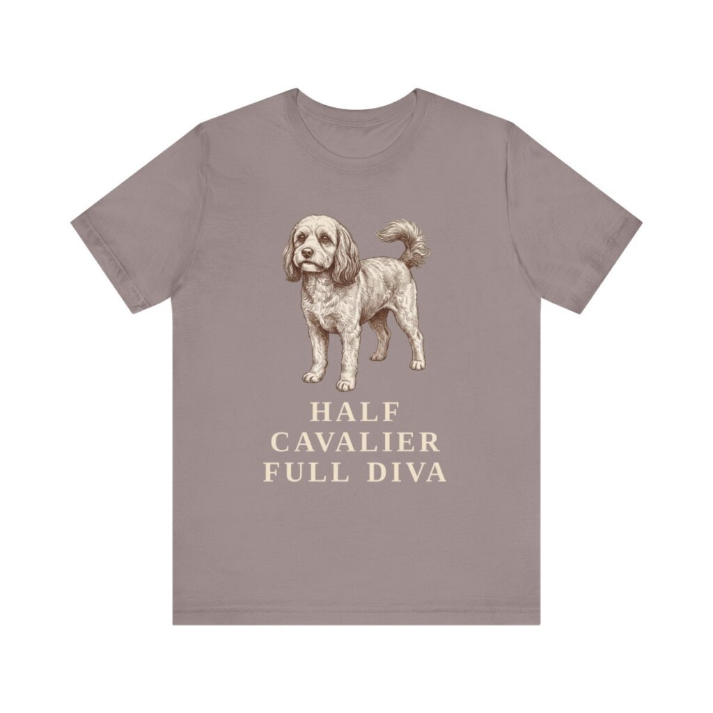Cavapoo Humor Shirt, Vintage Dog Sketch Tee, Dog Humor Gift