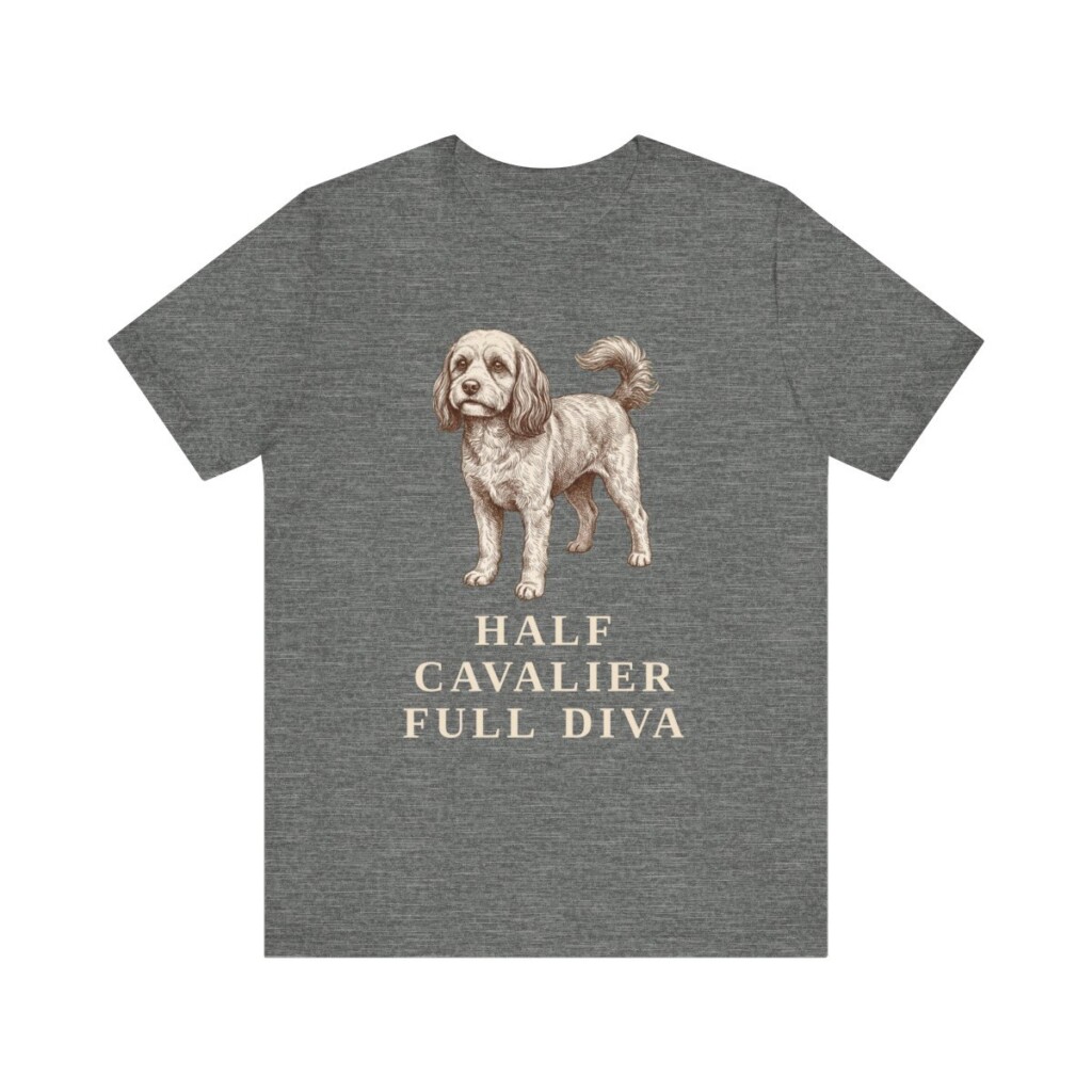 Cavapoo Humor Shirt, Vintage Dog Sketch Tee, Dog Humor Gift