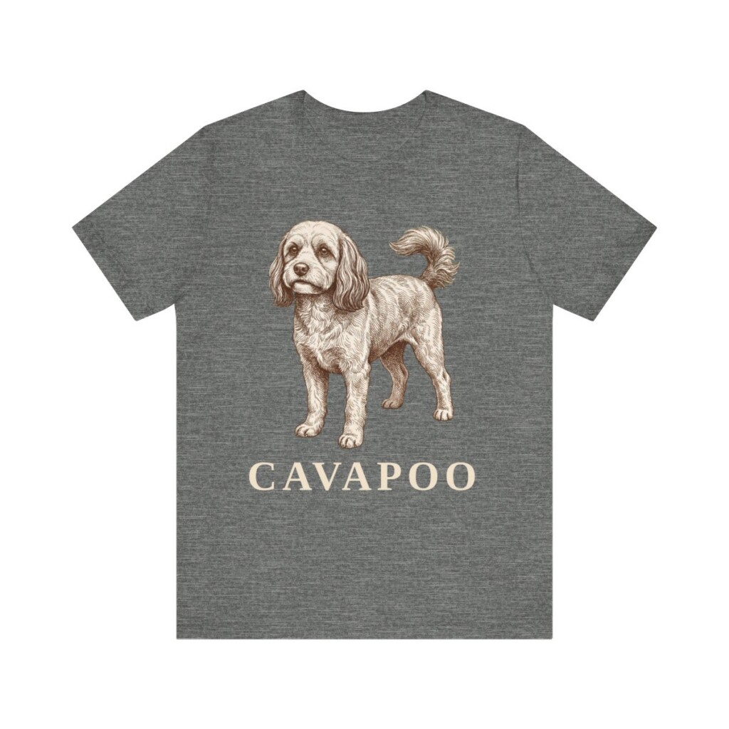 Cavapoo Lover Shirt, Vintage Dog Sketch Tee, Dog Lover Gift