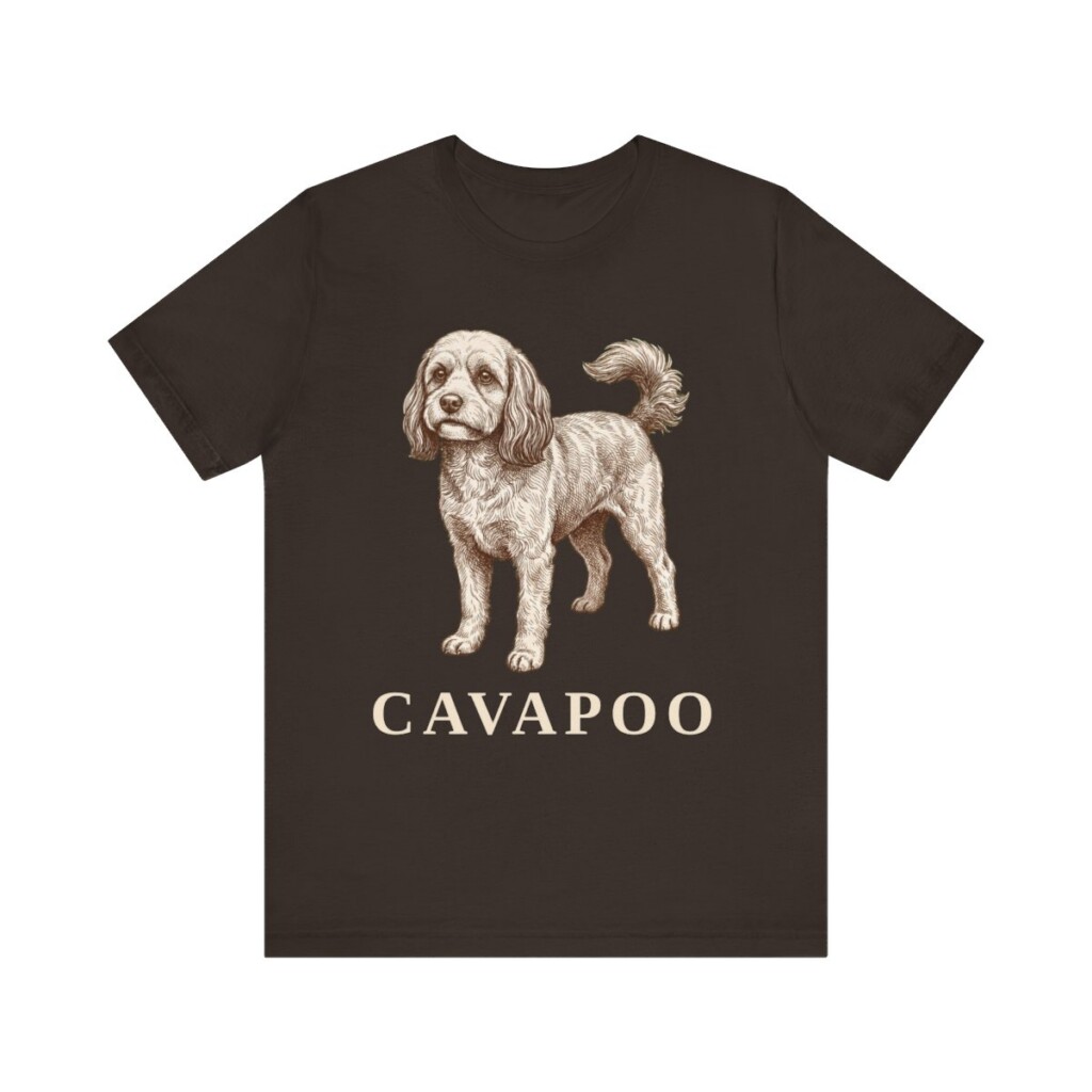 Cavapoo Lover Shirt, Vintage Dog Sketch Tee, Dog Lover Gift
