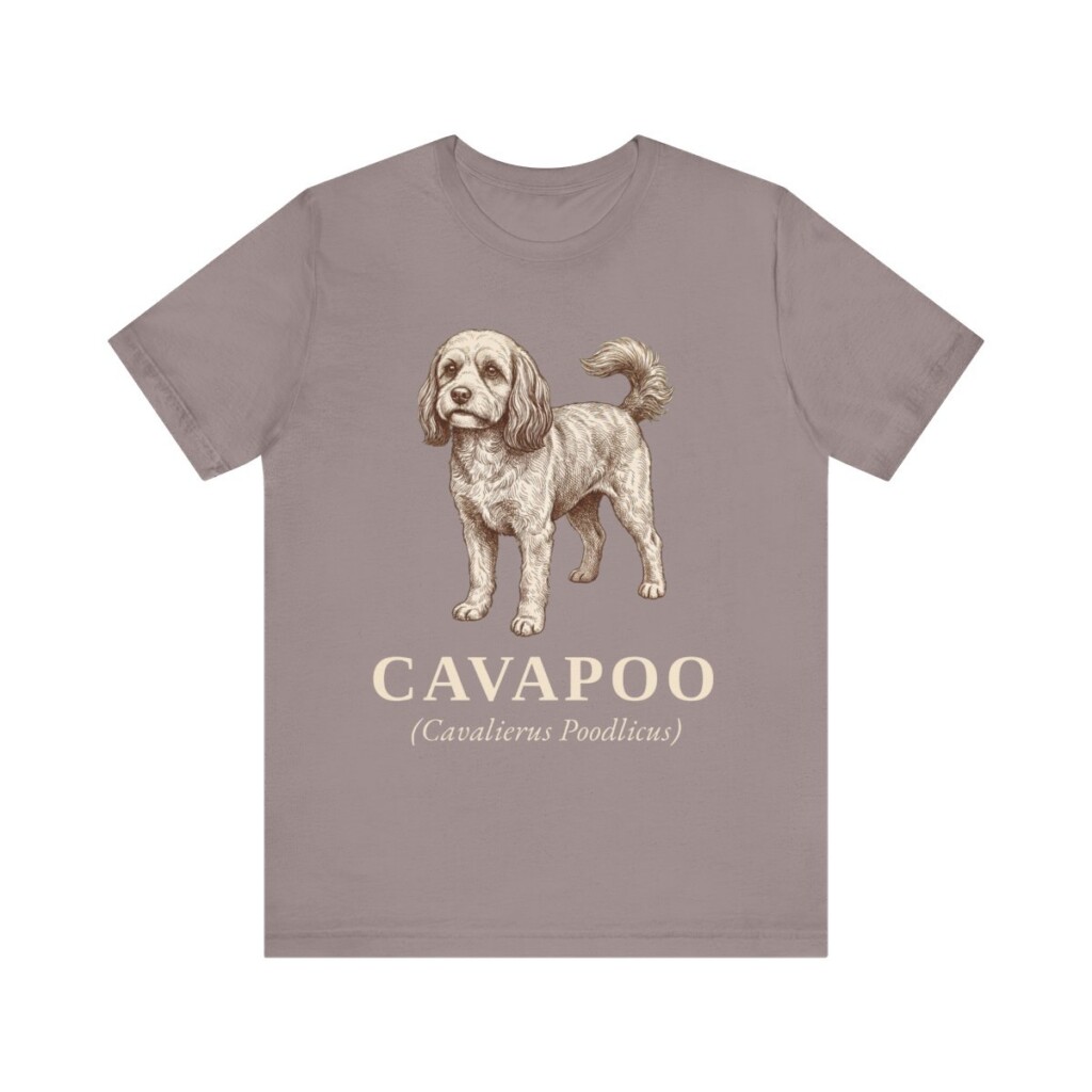 Cavapoo Latin Shirt, Vintage Dog Sketch Tee, Dog Latin Gift