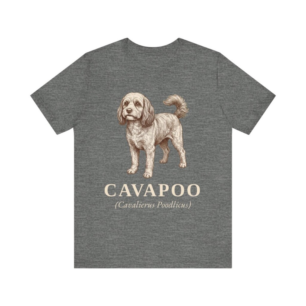 Cavapoo Latin Shirt, Vintage Dog Sketch Tee, Dog Latin Gift