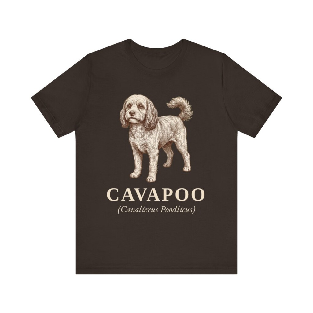 Cavapoo Latin Shirt, Vintage Dog Sketch Tee, Dog Latin Gift