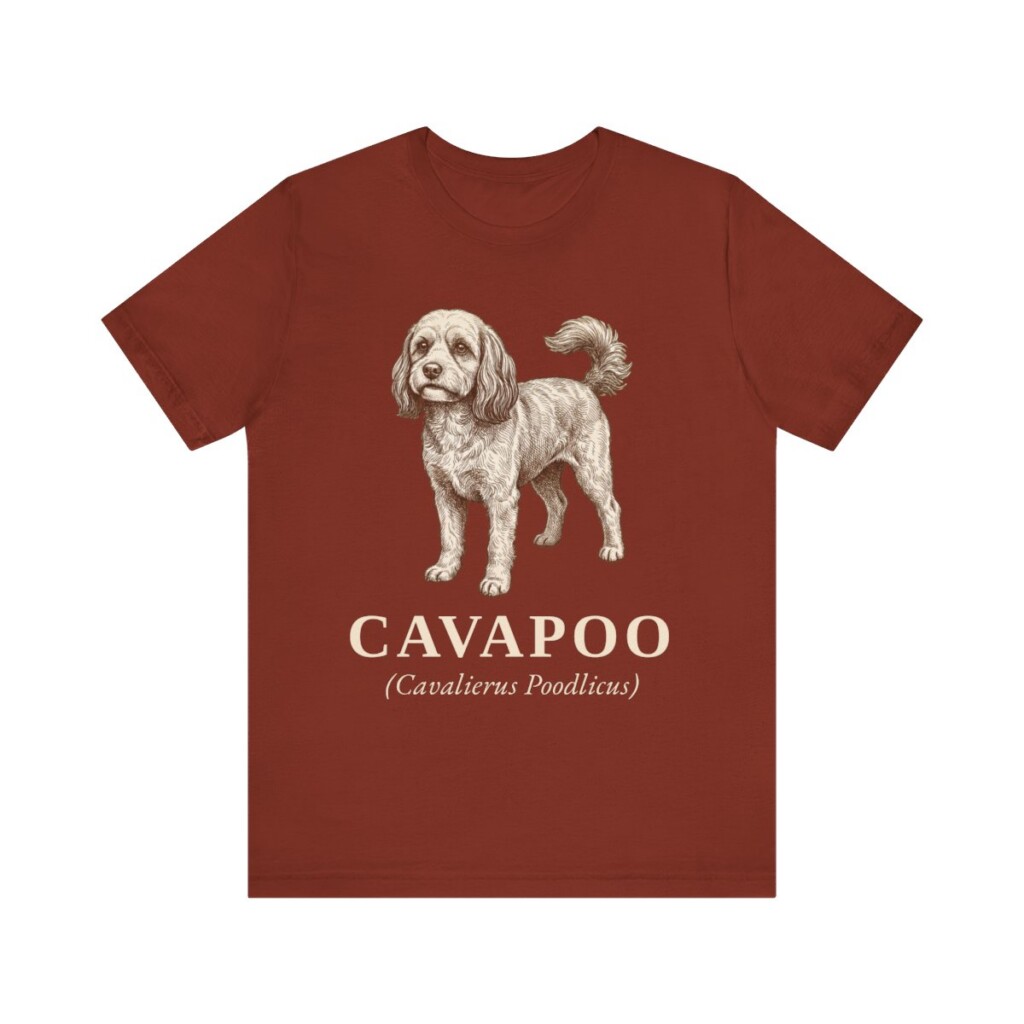Cavapoo Latin Shirt, Vintage Dog Sketch Tee, Dog Latin Gift