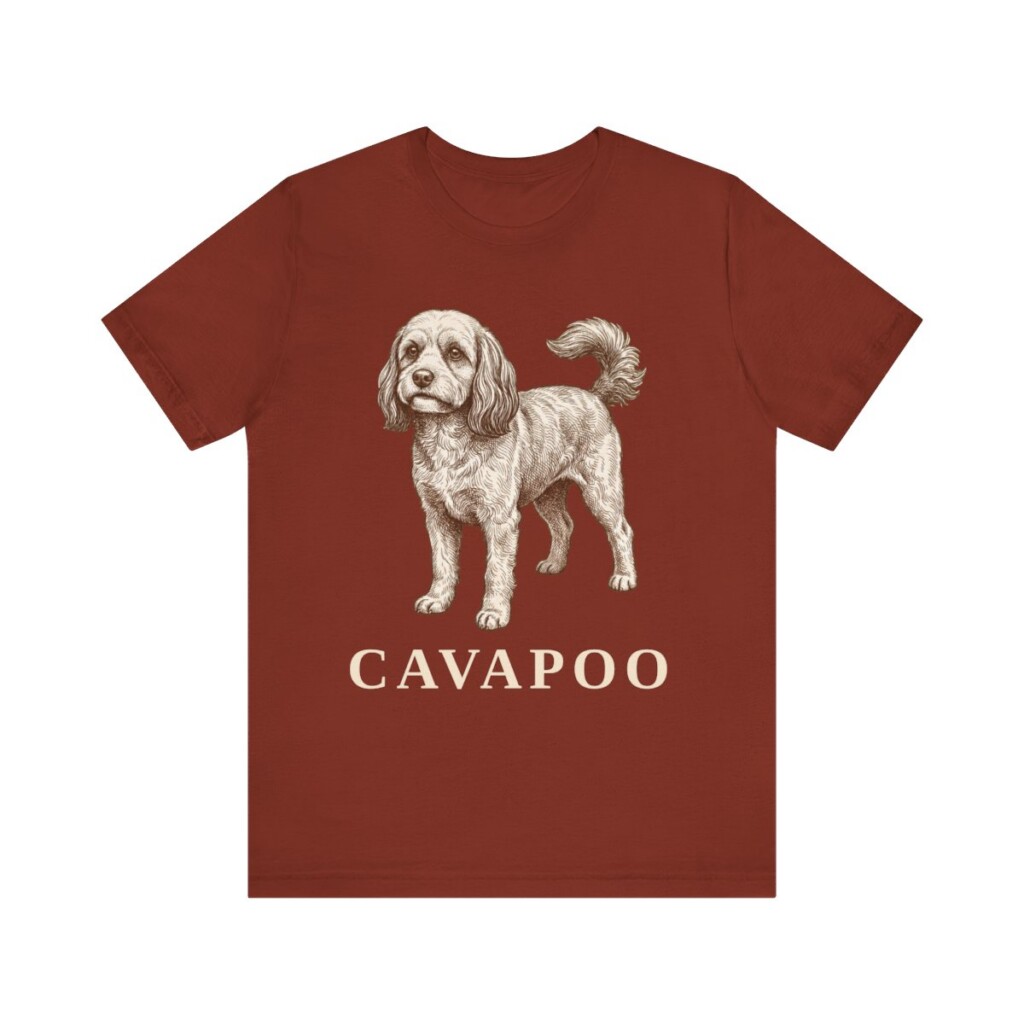 Cavapoo Lover Shirt, Vintage Dog Sketch Tee, Dog Lover Gift