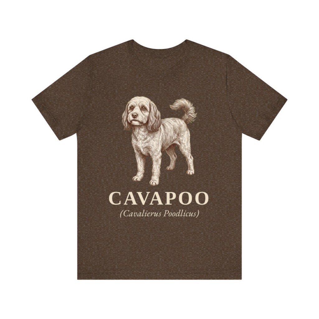 Cavapoo Latin Shirt, Vintage Dog Sketch Tee, Dog Latin Gift