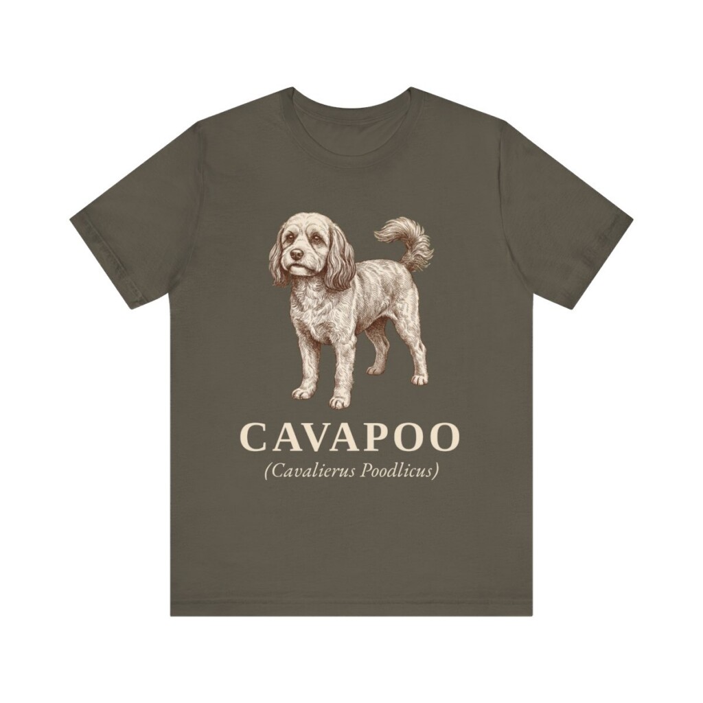 Cavapoo Latin Shirt, Vintage Dog Sketch Tee, Dog Latin Gift