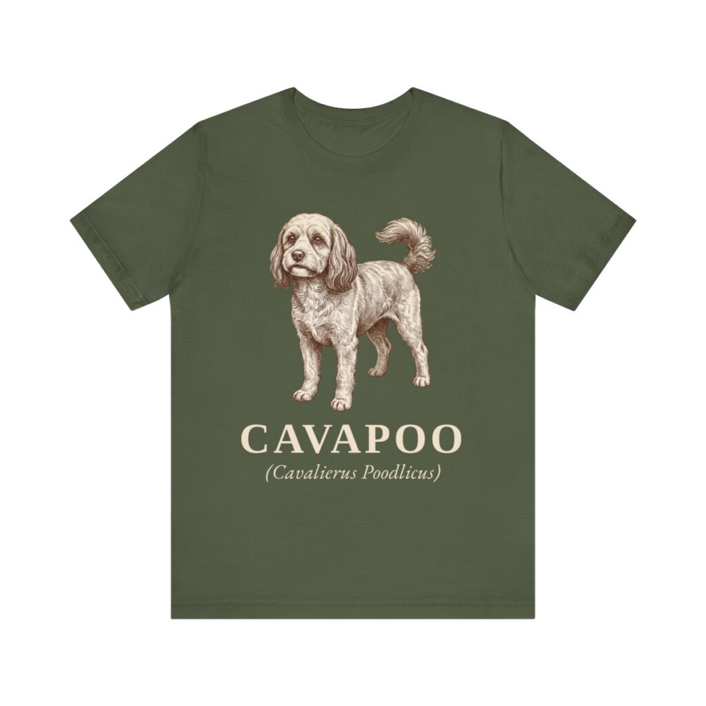 Cavapoo Latin Shirt, Vintage Dog Sketch Tee, Dog Latin Gift
