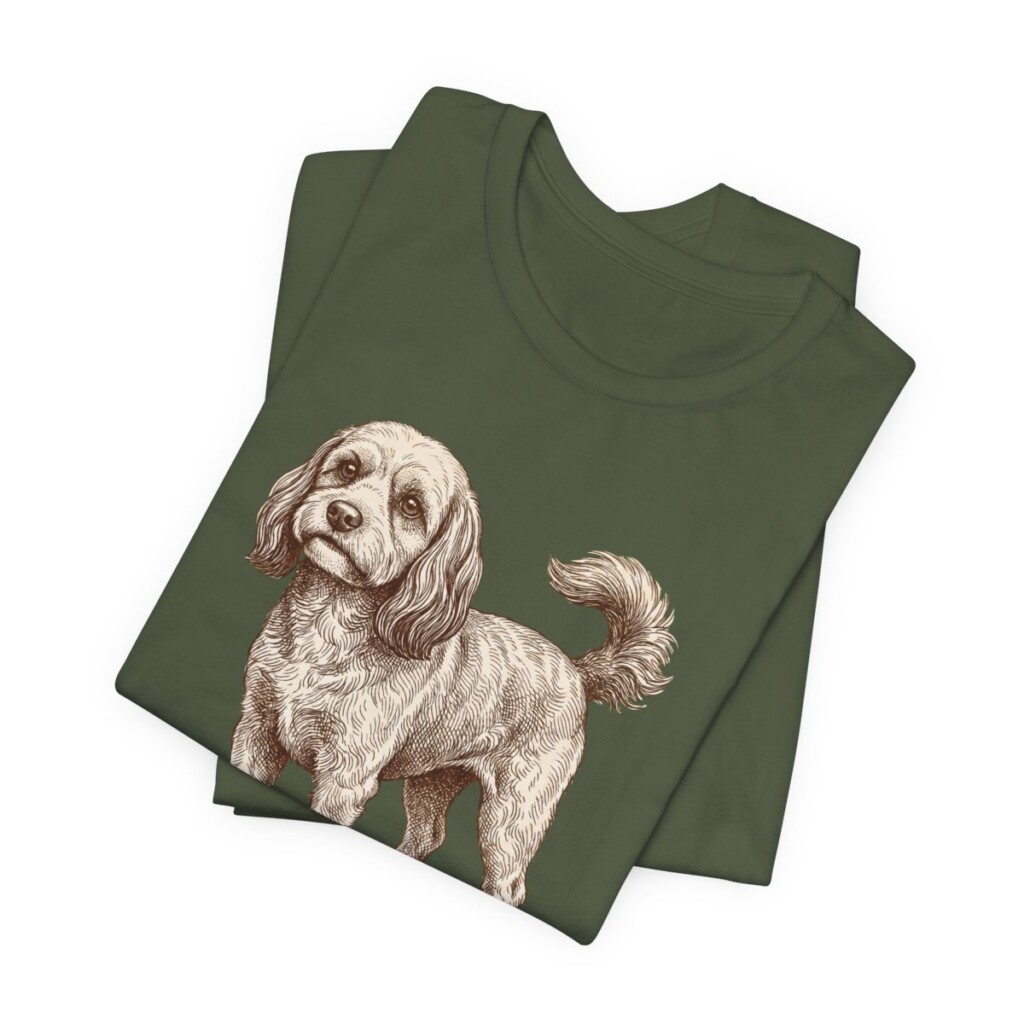 Cavapoo Latin Shirt, Vintage Dog Sketch Tee, Dog Latin Gift