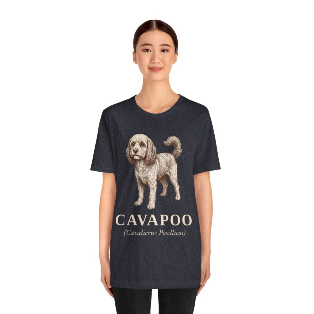Cavapoo Latin Shirt, Vintage Dog Sketch Tee, Dog Latin Gift