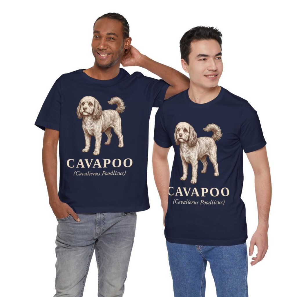 Cavapoo Latin Shirt, Vintage Dog Sketch Tee, Dog Latin Gift