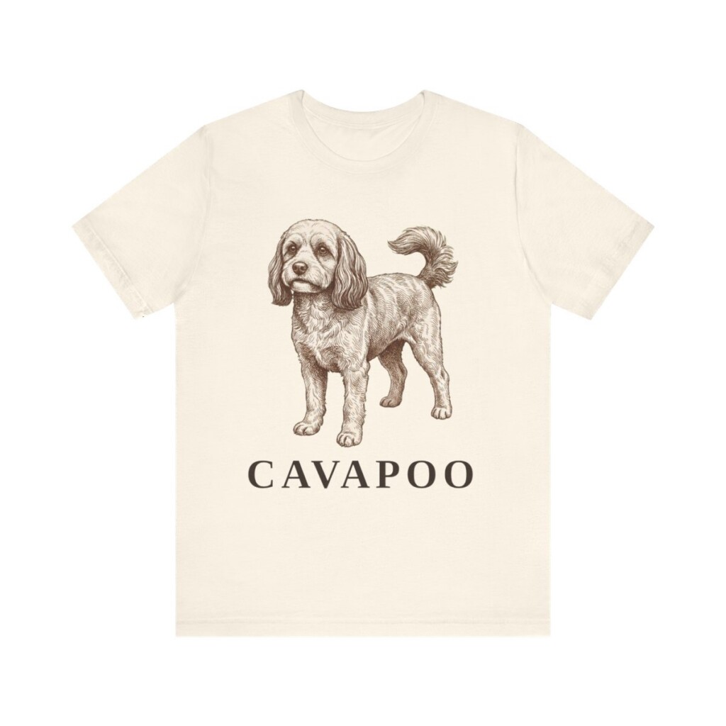 Cavapoo Lover Shirt, Vintage Dog Sketch Tee, Dog Lover Gift